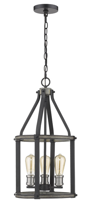 Pendant Z-Lite 472-3P-ABB Ashen Barnboard Kirkland 3 Light Pendant Z-Lite