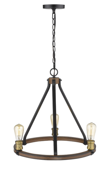 Chandelier Z-Lite 472-3RM Rustic Mahogany Kirkland 3 Light Chandelier Z-Lite