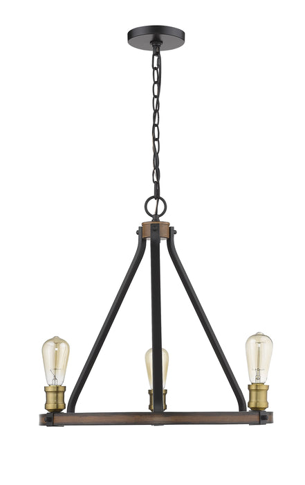 Chandelier Z-Lite 472-3RM Rustic Mahogany Kirkland 3 Light Chandelier Z-Lite