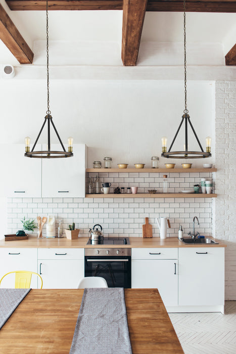 Chandelier Z-Lite 472-3RM Rustic Mahogany Kirkland 3 Light Chandelier Z-Lite