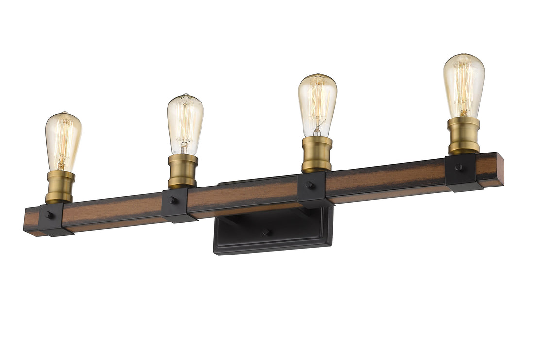 Vanity Z-Lite 472-4V-RM Rustic Mahogany Kirkland 4 Light Vanity Z-Lite