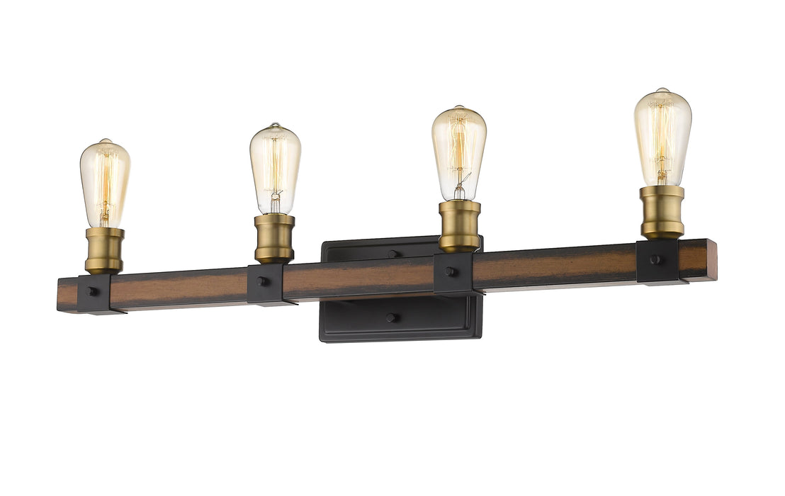 Vanity Z-Lite 472-4V-RM Rustic Mahogany Kirkland 4 Light Vanity Z-Lite