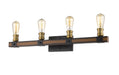 Vanity Z-Lite 472-4V-RM Rustic Mahogany Kirkland 4 Light Vanity Z-Lite