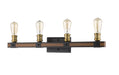 Vanity Z-Lite 472-4V-RM Rustic Mahogany Kirkland 4 Light Vanity Z-Lite