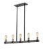 Linear Chandelier Z-Lite 472-5L-ABB Ashen Barnboard Kirkland 5 Light Linear Chandelier Z-Lite