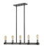 Linear Chandelier Z-Lite 472-5L-ABB Ashen Barnboard Kirkland 5 Light Linear Chandelier Z-Lite