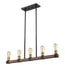 Linear Chandelier Z-Lite 472-5L-RM Rustic Mahogany Kirkland 5 Light Linear Chandelier Z-Lite