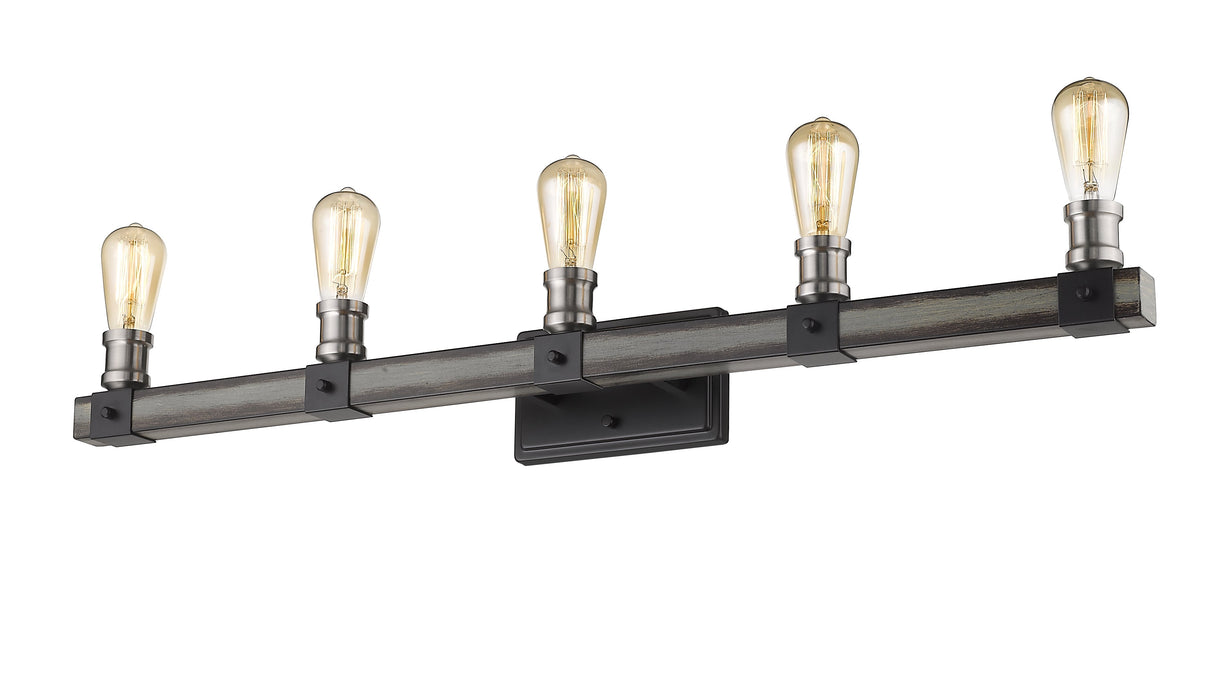 Vanity Z-Lite 472-5V-ABB Ashen Barnboard Kirkland 5 Light Vanity Z-Lite