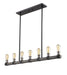 Linear Chandelier Z-Lite 472-7L-ABB Ashen Barnboard Kirkland 7 Light Linear Chandelier Z-Lite