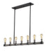 Linear Chandelier Z-Lite 472-7L-ABB Ashen Barnboard Kirkland 7 Light Linear Chandelier Z-Lite