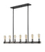 Linear Chandelier Z-Lite 472-7L-ABB Ashen Barnboard Kirkland 7 Light Linear Chandelier Z-Lite