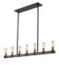 Linear Chandelier Z-Lite 472-7L-RM Rustic Mahogany Kirkland 7 Light Linear Chandelier Z-Lite