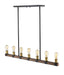 Linear Chandelier Z-Lite 472-7L-RM Rustic Mahogany Kirkland 7 Light Linear Chandelier Z-Lite