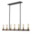 Linear Chandelier Z-Lite 472-7L-RM Rustic Mahogany Kirkland 7 Light Linear Chandelier Z-Lite