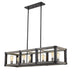 Linear Chandelier Z-Lite 472-8L-ABB Ashen Barnboard Kirkland 8 Light Linear Chandelier Z-Lite