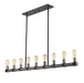 Linear Chandelier Z-Lite 472-9L-ABB Ashen Barnboard Kirkland 9 Light Linear Chandelier Z-Lite