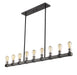 Linear Chandelier Z-Lite 472-9L-ABB Ashen Barnboard Kirkland 9 Light Linear Chandelier Z-Lite