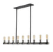 Linear Chandelier Z-Lite 472-9L-ABB Ashen Barnboard Kirkland 9 Light Linear Chandelier Z-Lite