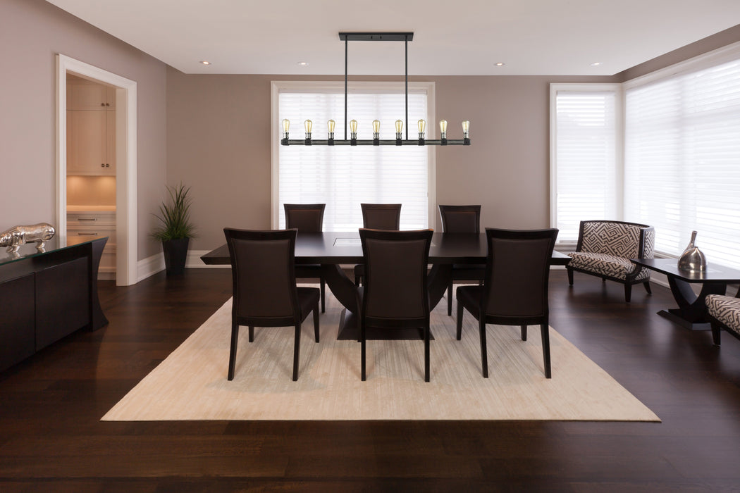 Linear Chandelier Z-Lite 472-9L-ABB Ashen Barnboard Kirkland 9 Light Linear Chandelier Z-Lite