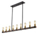 Linear Chandelier Z-Lite 472-9L-RM Rustic Mahogany Kirkland 9 Light Linear Chandelier Z-Lite