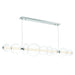 LED Chandelier Eurofase 47257-030 ATOMO 74 Inch Linear LED Chandelier Chrome/Clear Glass Eurofase