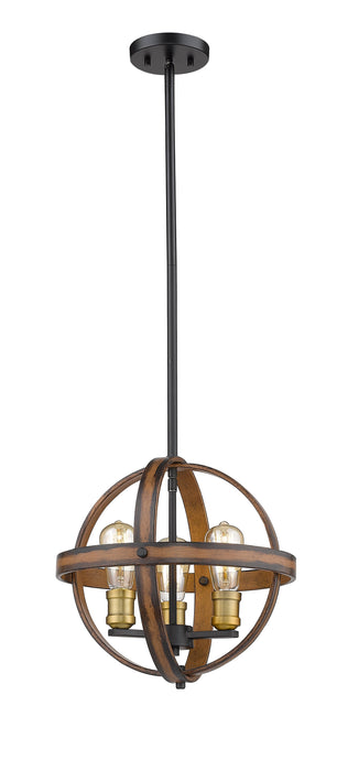 Pendant Z-Lite 472B14-RM Rustic Mahogany Kirkland 3 Light Pendant Z-Lite