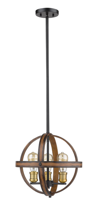 Pendant Z-Lite 472B14-RM Rustic Mahogany Kirkland 3 Light Pendant Z-Lite