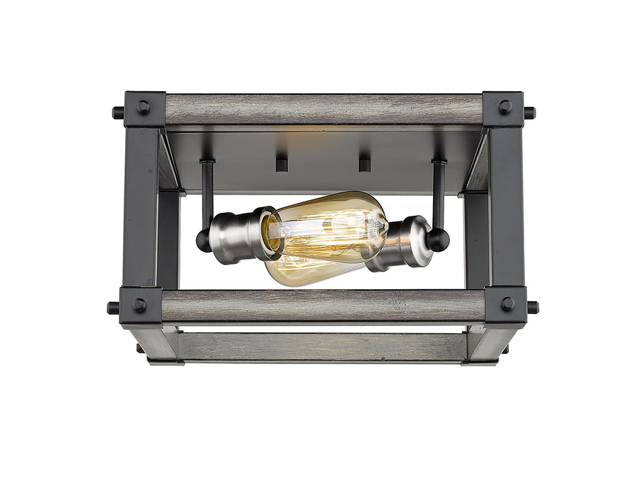 Flush Mount Z-Lite 472F2S-ABB Ashen Barnboard Kirkland 2 Light Flush Mount Z-Lite