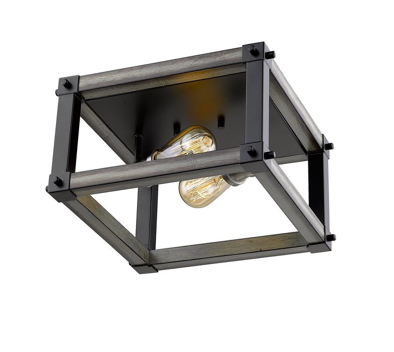 Flush Mount Z-Lite 472F2S-ABB Ashen Barnboard Kirkland 2 Light Flush Mount Z-Lite