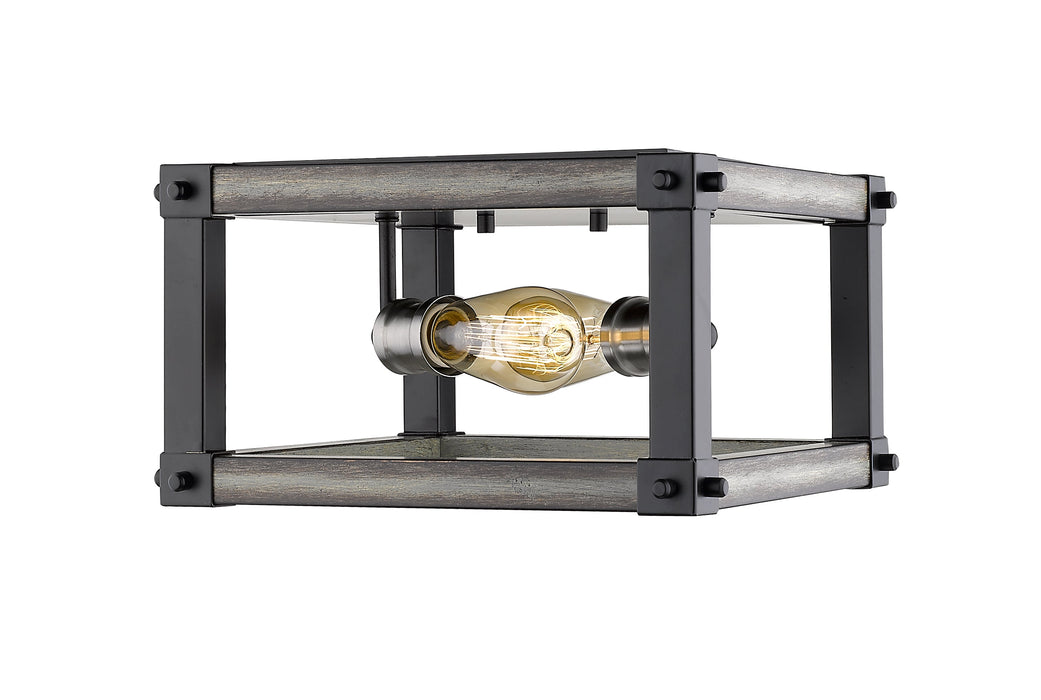 Flush Mount Z-Lite 472F2S-ABB Ashen Barnboard Kirkland 2 Light Flush Mount Z-Lite