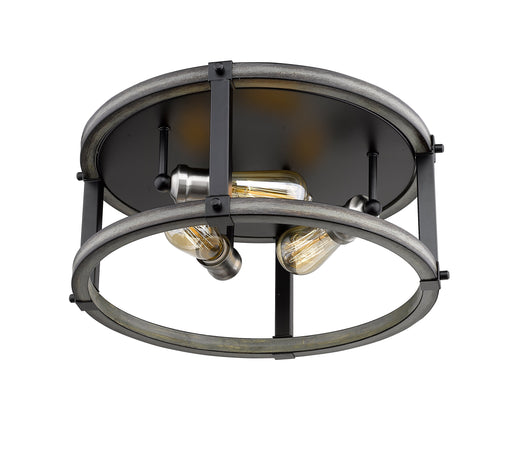Flush Mount Z-Lite 472F3R-ABB Ashen Barnboard Kirkland 3 Light Flush Mount Z-Lite