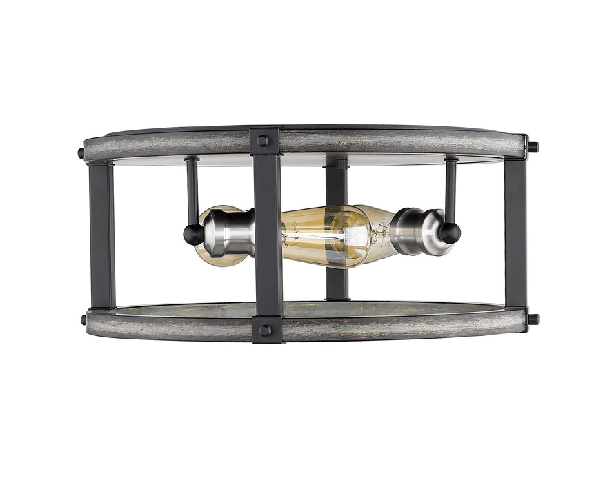 Flush Mount Z-Lite 472F3R-ABB Ashen Barnboard Kirkland 3 Light Flush Mount Z-Lite