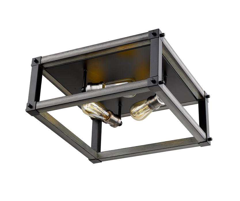 Flush Mount Z-Lite 472F3S-ABB Ashen Barnboard Kirkland 3 Light Flush Mount Z-Lite