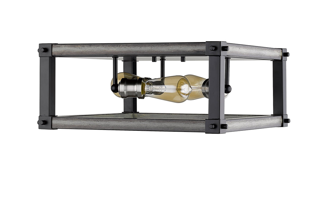 Flush Mount Z-Lite 472F3S-ABB Ashen Barnboard Kirkland 3 Light Flush Mount Z-Lite