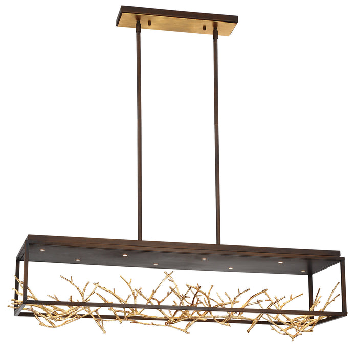 Eurofase 35642-015 Aerie 42" Gold-Black Mix LED Chandelier