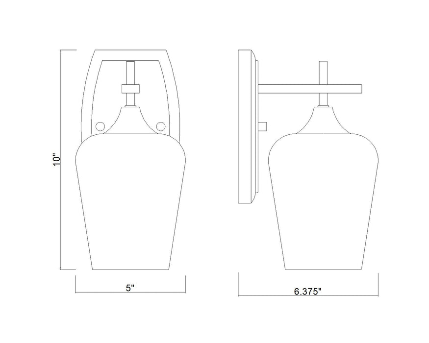 Wall Sconce Z-Lite 473-1S-BBR Burnished Brass Joliet 1 Light Wall Sconce Z-Lite