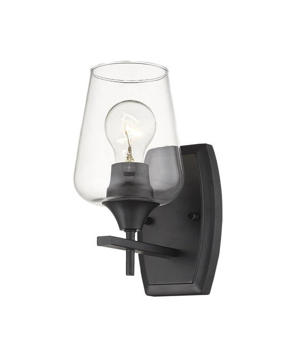 Wall Sconce Z-Lite 473-1S-MB Matte Black Joliet 1 Light Wall Sconce Z-Lite