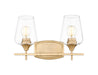 Vanity Z-Lite 473-2V-BBR Burnished Brass Joliet 2 Light Vanity Z-Lite