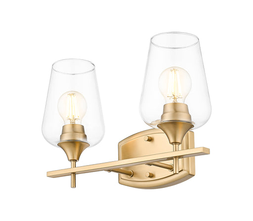 Vanity Z-Lite 473-2V-BBR Burnished Brass Joliet 2 Light Vanity Z-Lite