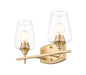 Vanity Z-Lite 473-2V-BBR Burnished Brass Joliet 2 Light Vanity Z-Lite
