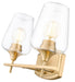 Vanity Z-Lite 473-2V-BBR Burnished Brass Joliet 2 Light Vanity Z-Lite