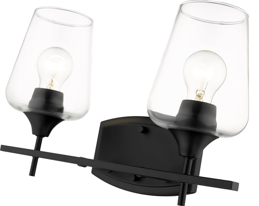 Vanity Z-Lite 473-2V-MB Matte Black Joliet 2 Light Vanity Z-Lite