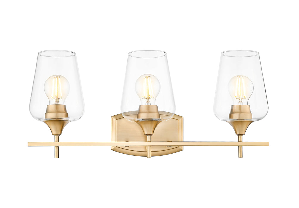 Vanity Z-Lite 473-3V-BBR Burnished Brass Joliet 3 Light Vanity Z-Lite