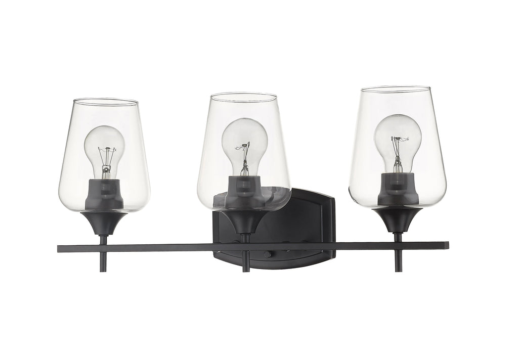 Vanity Z-Lite 473-3V-MB Matte Black Joliet 3 Light Vanity Z-Lite