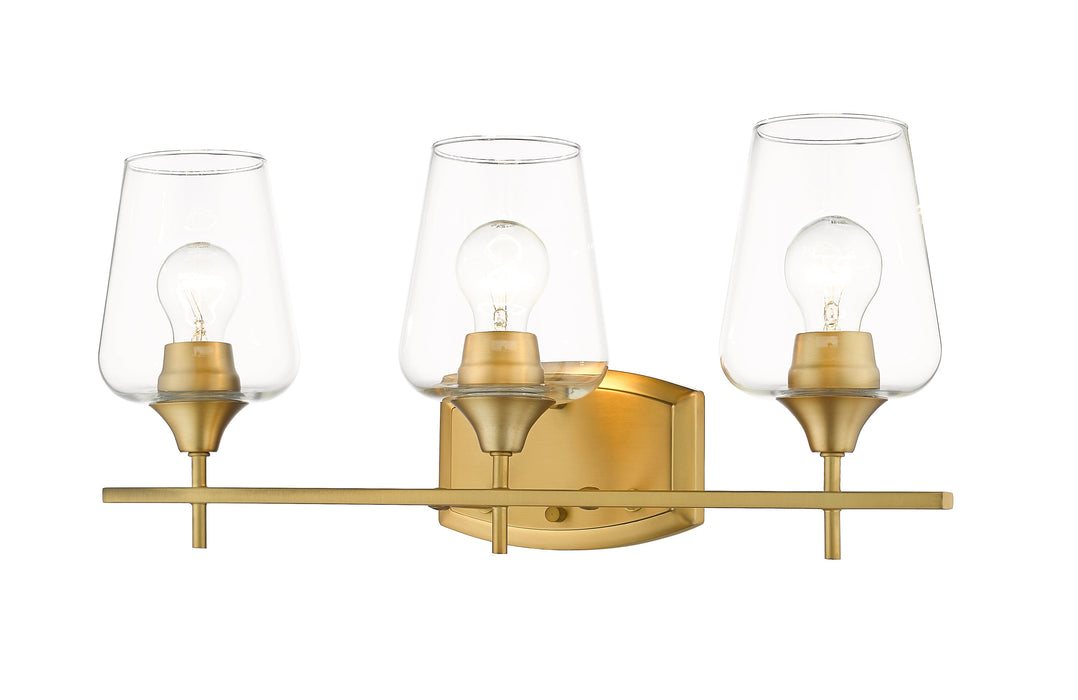 Vanity Z-Lite 473-3V-OBR Olde Brass Joliet 3 Light Vanity Z-Lite
