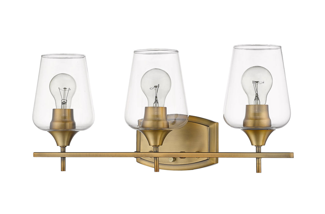 Vanity Z-Lite 473-3V-OBR Olde Brass Joliet 3 Light Vanity Z-Lite