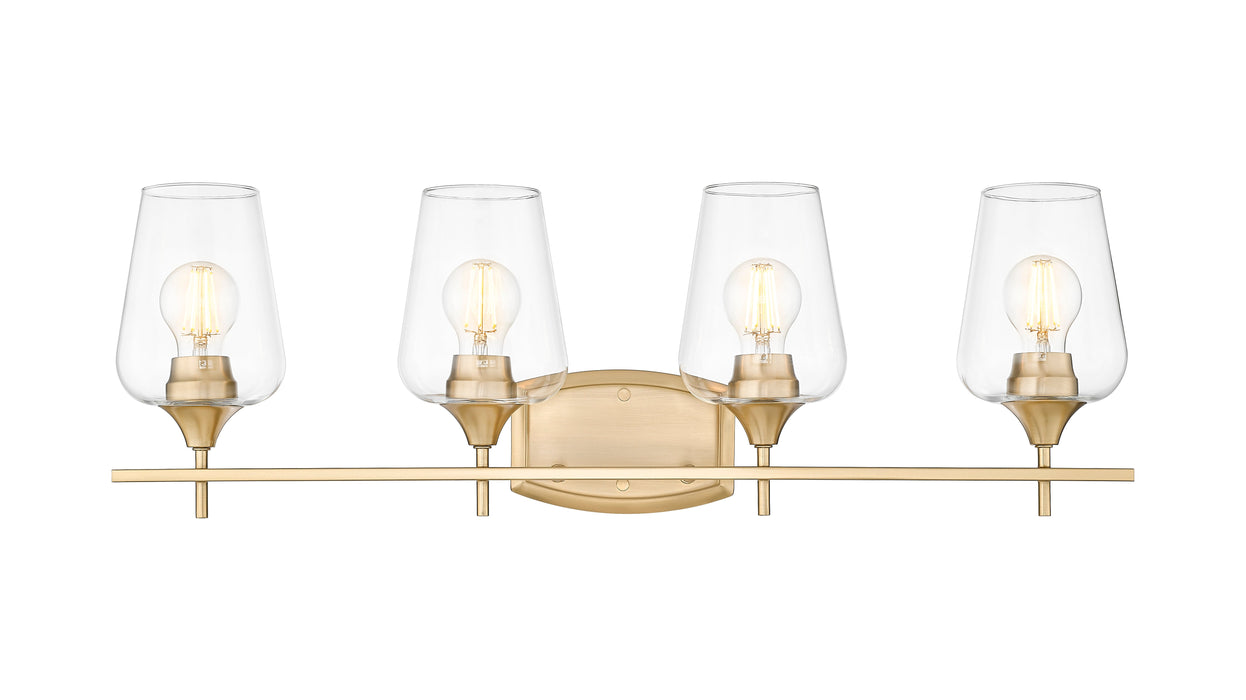 Vanity Z-Lite 473-4V-BBR Burnished Brass Joliet 4 Light Vanity Z-Lite