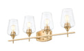 Vanity Z-Lite 473-4V-BBR Burnished Brass Joliet 4 Light Vanity Z-Lite