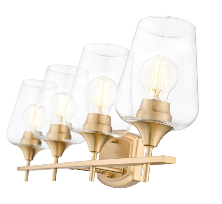 Vanity Z-Lite 473-4V-BBR Burnished Brass Joliet 4 Light Vanity Z-Lite