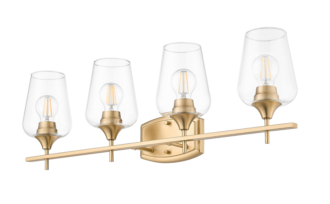 Vanity Z-Lite 473-4V-BBR Burnished Brass Joliet 4 Light Vanity Z-Lite